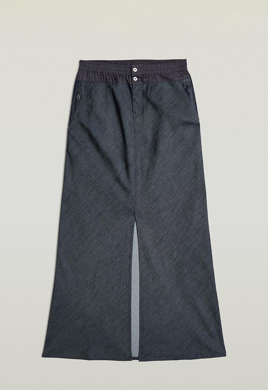 G-STAR - Midi indigo skirt wmn - rinsed