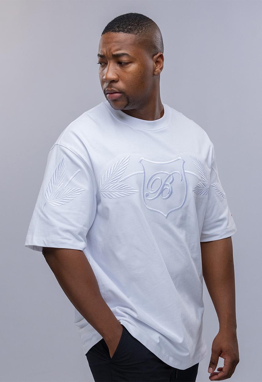 Bogart Man - Bogart laurel crest oversized tee - white