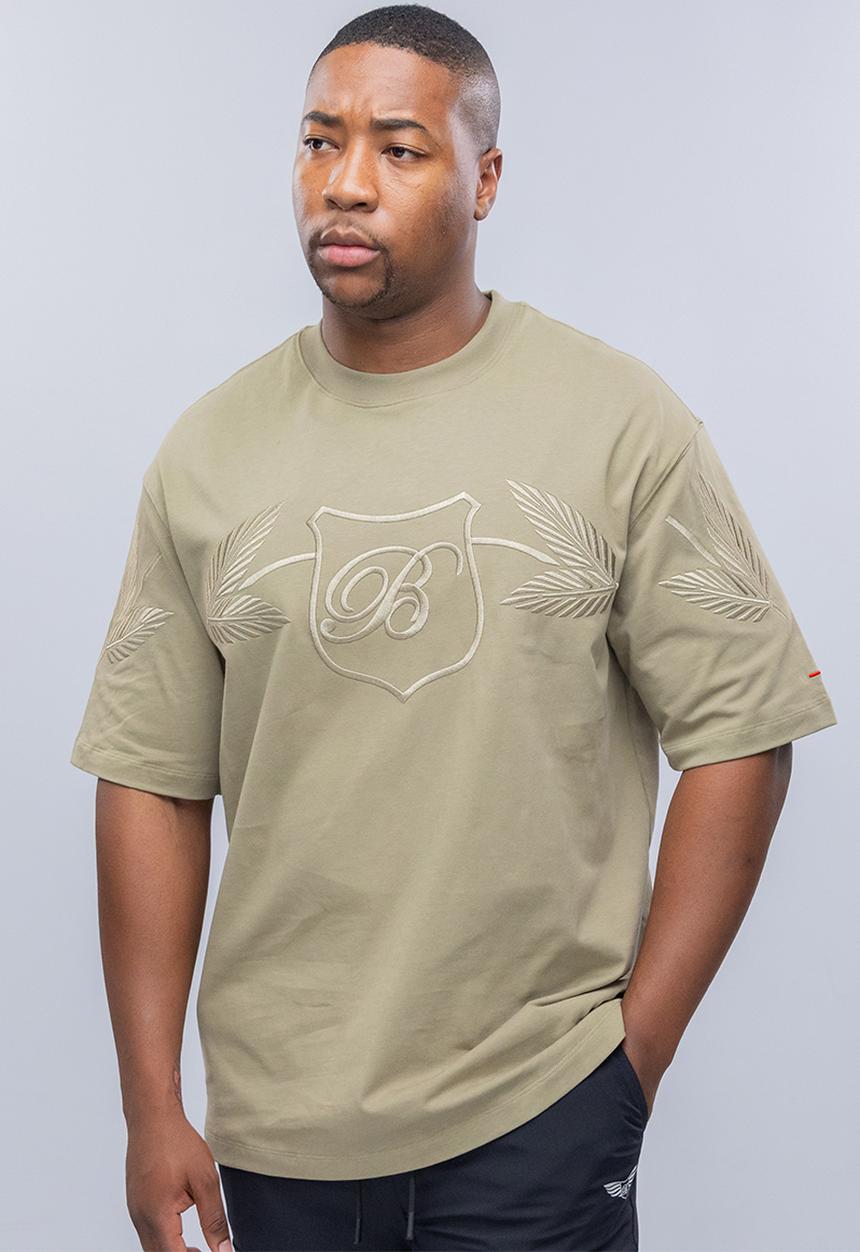 Bogart Man - Bogart laurel crest oversized tee - army
