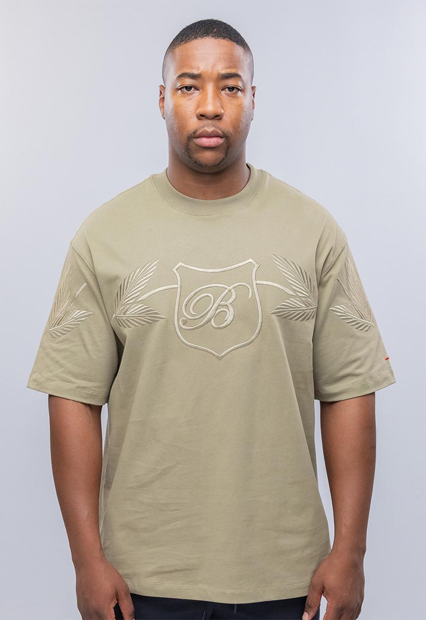 Bogart Man - Bogart laurel crest oversized tee - army