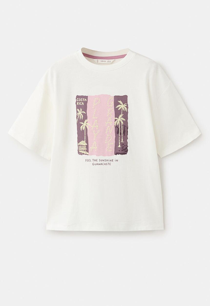 MANGO - T-Shirt Playa - Natural