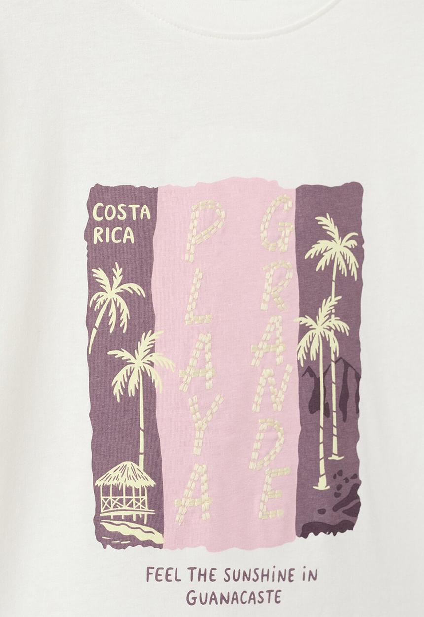MANGO - T-Shirt Playa - Natural