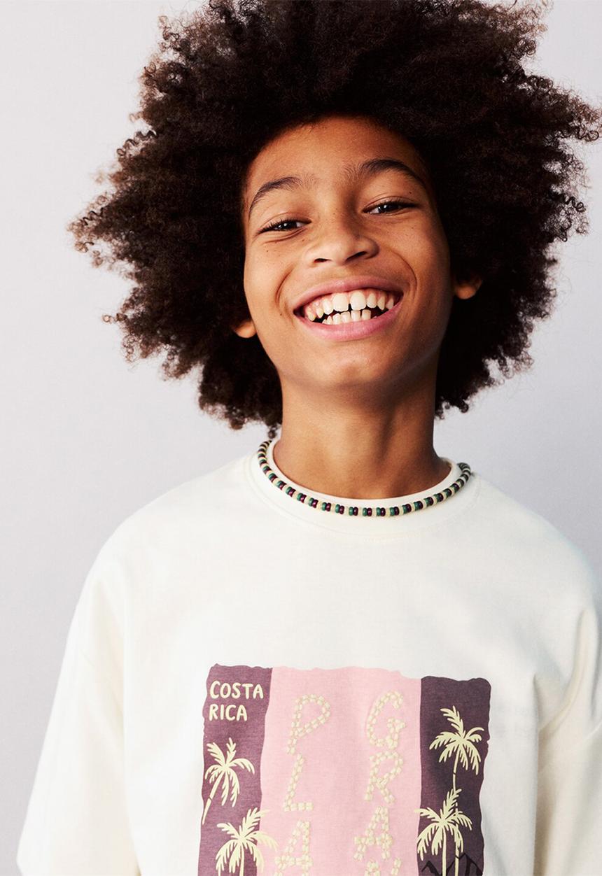 MANGO - T-Shirt Playa - Natural