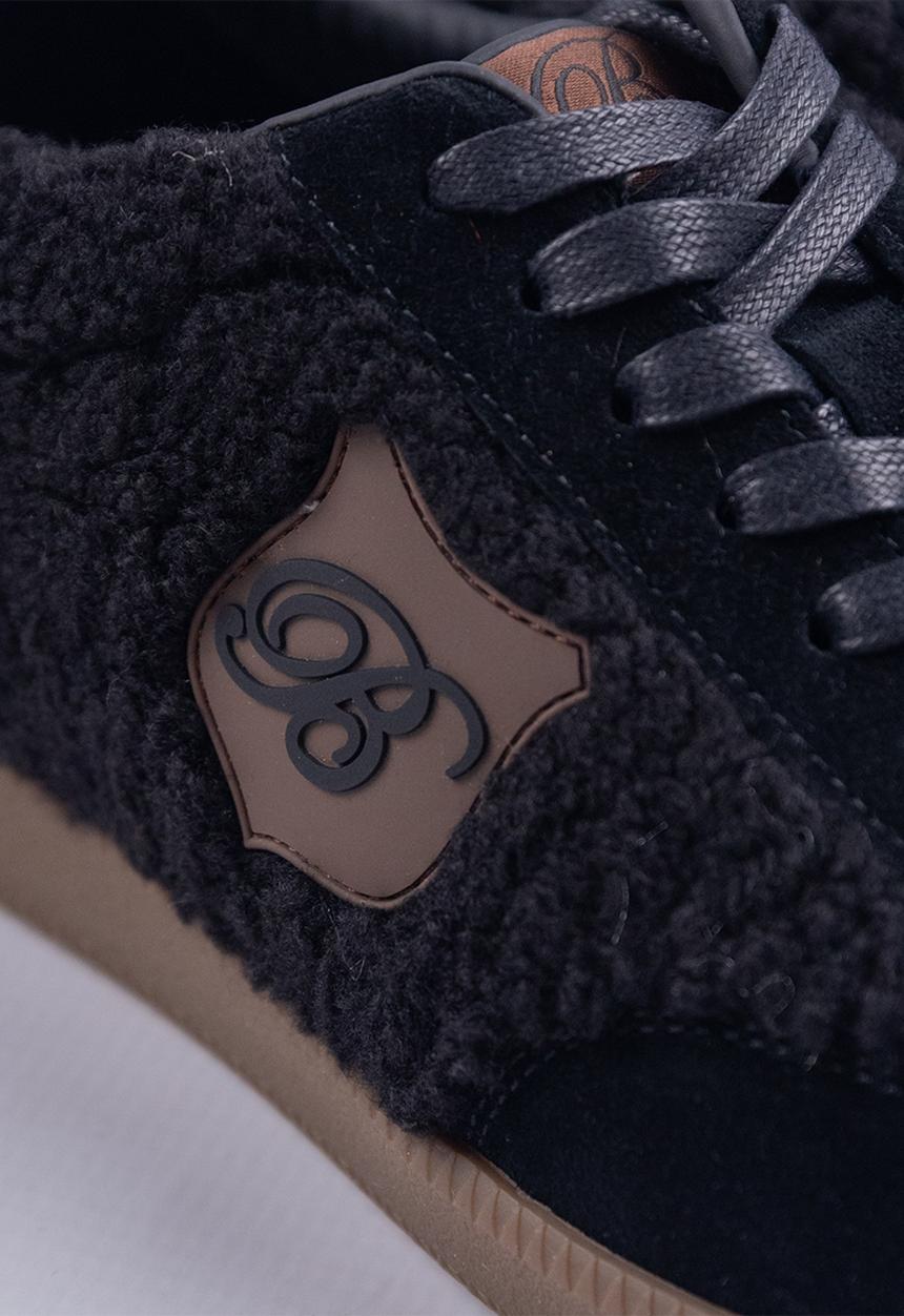 Bogart Man - Bogart sherpa monogram sneakers - black