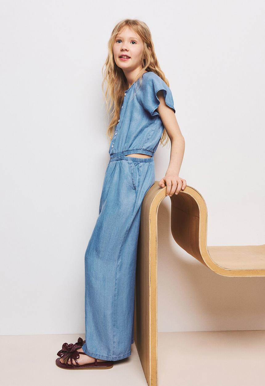 MANGO - Jumpsuit Eva - Open Blue