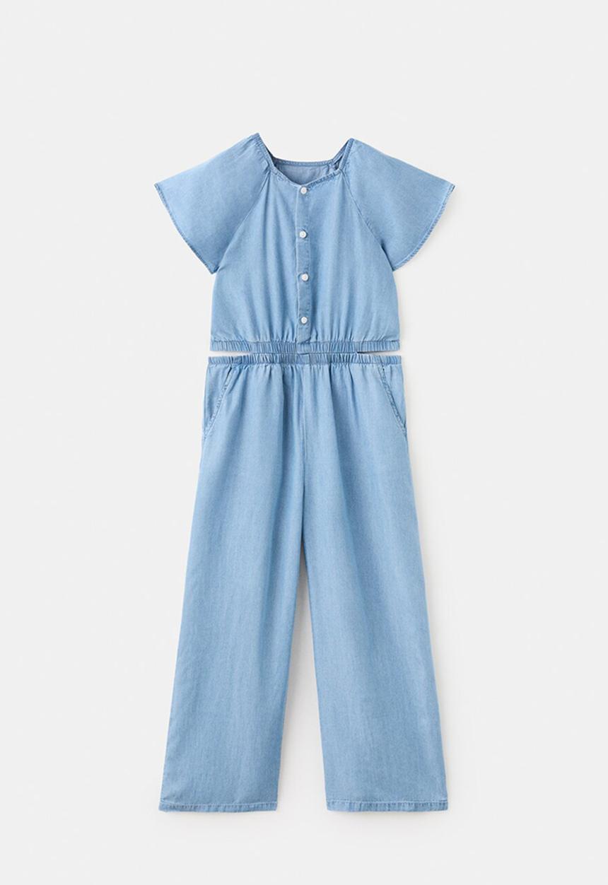 MANGO - Jumpsuit Eva - Open Blue