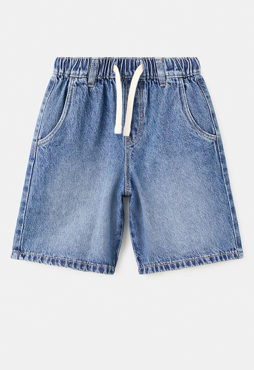 MANGO - Bermudas Loose - Open Blue