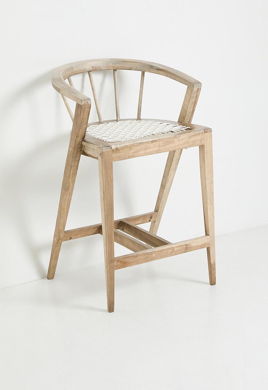 Homewood - Nia Barstool - Natural & White