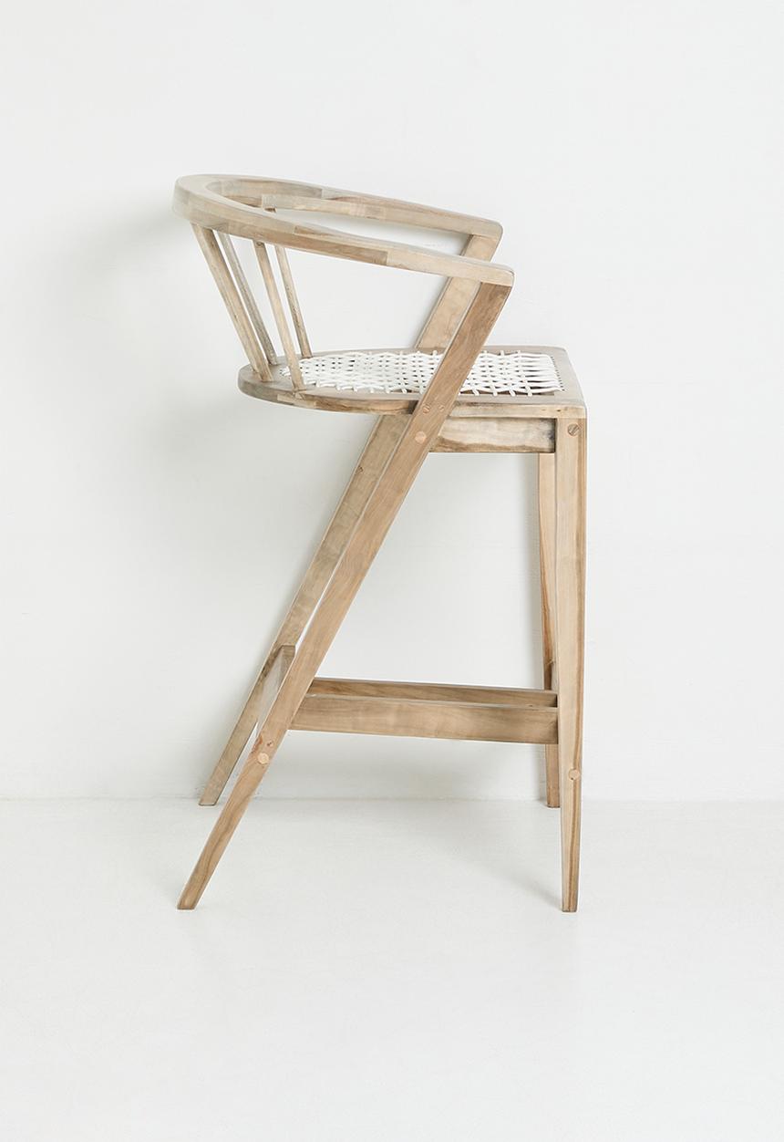 Homewood - Nia Barstool - Natural & White