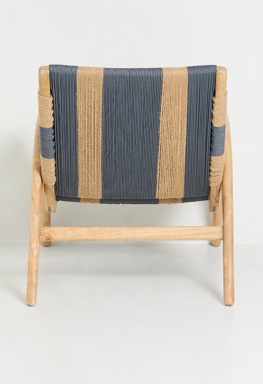 Homewood - Lulu Occasional Chair - Natural & Blue