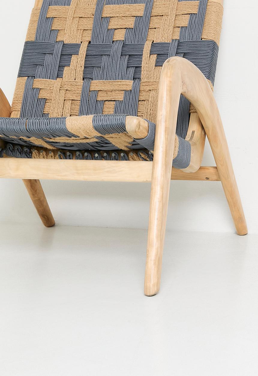 Homewood - Lulu Occasional Chair - Natural & Blue