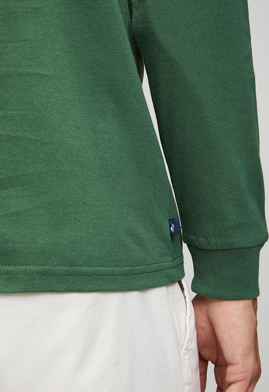 POLO - Paul Essential Badge Ls Tee - Green