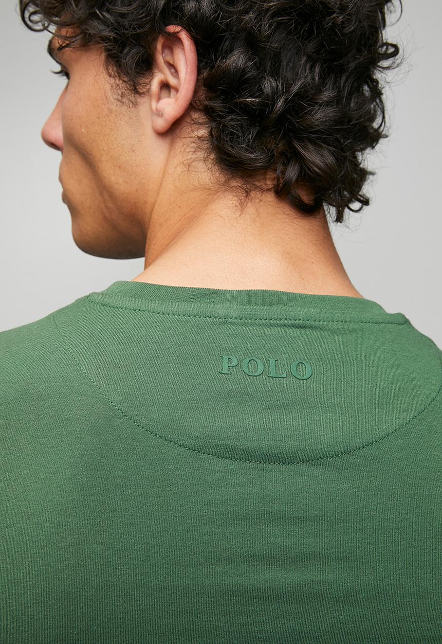 POLO - Paul Essential Badge Ls Tee - Green