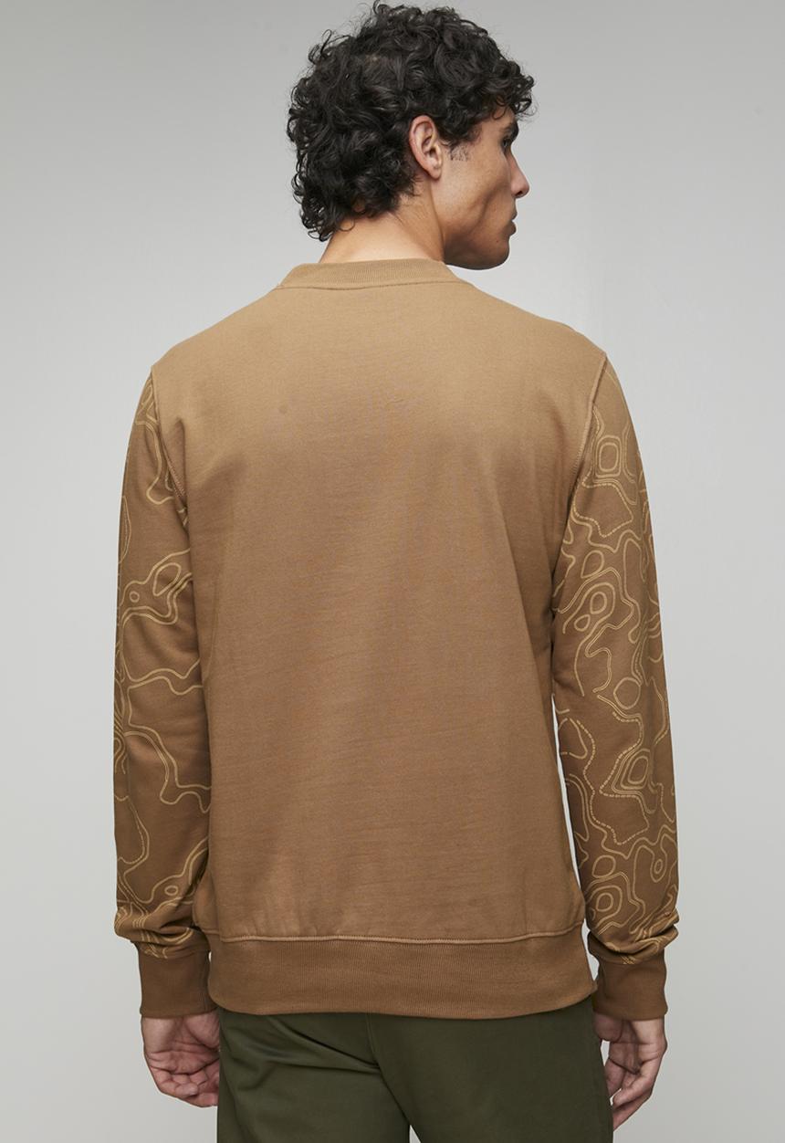 JEEP - Fleece Aop Crewneck  - Brown