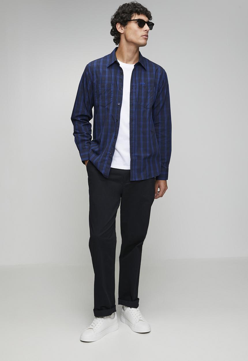 JEEP - Yarndye Check Shirt - Blue