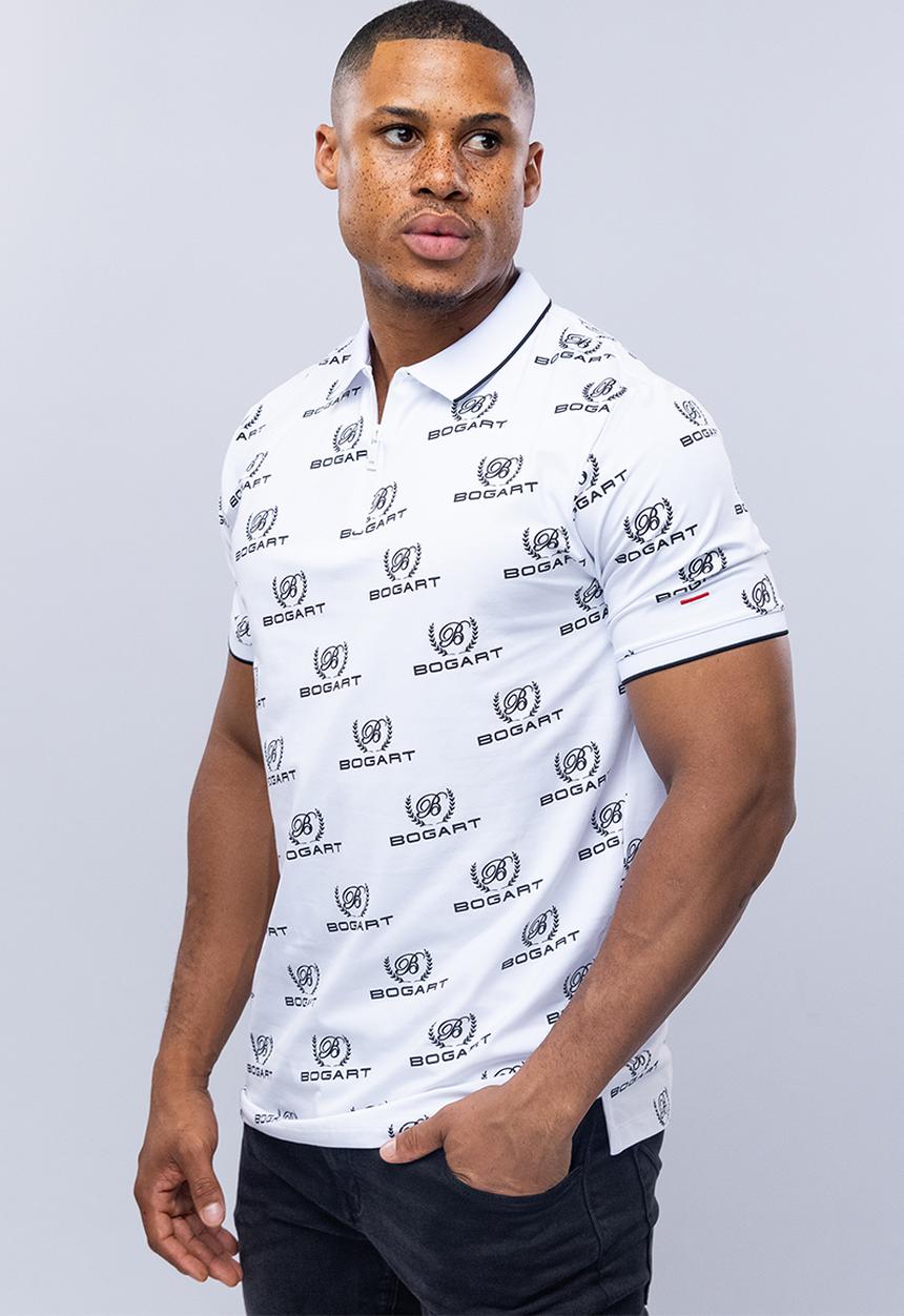 Bogart Man - Bogart casual cool golfer polo - white