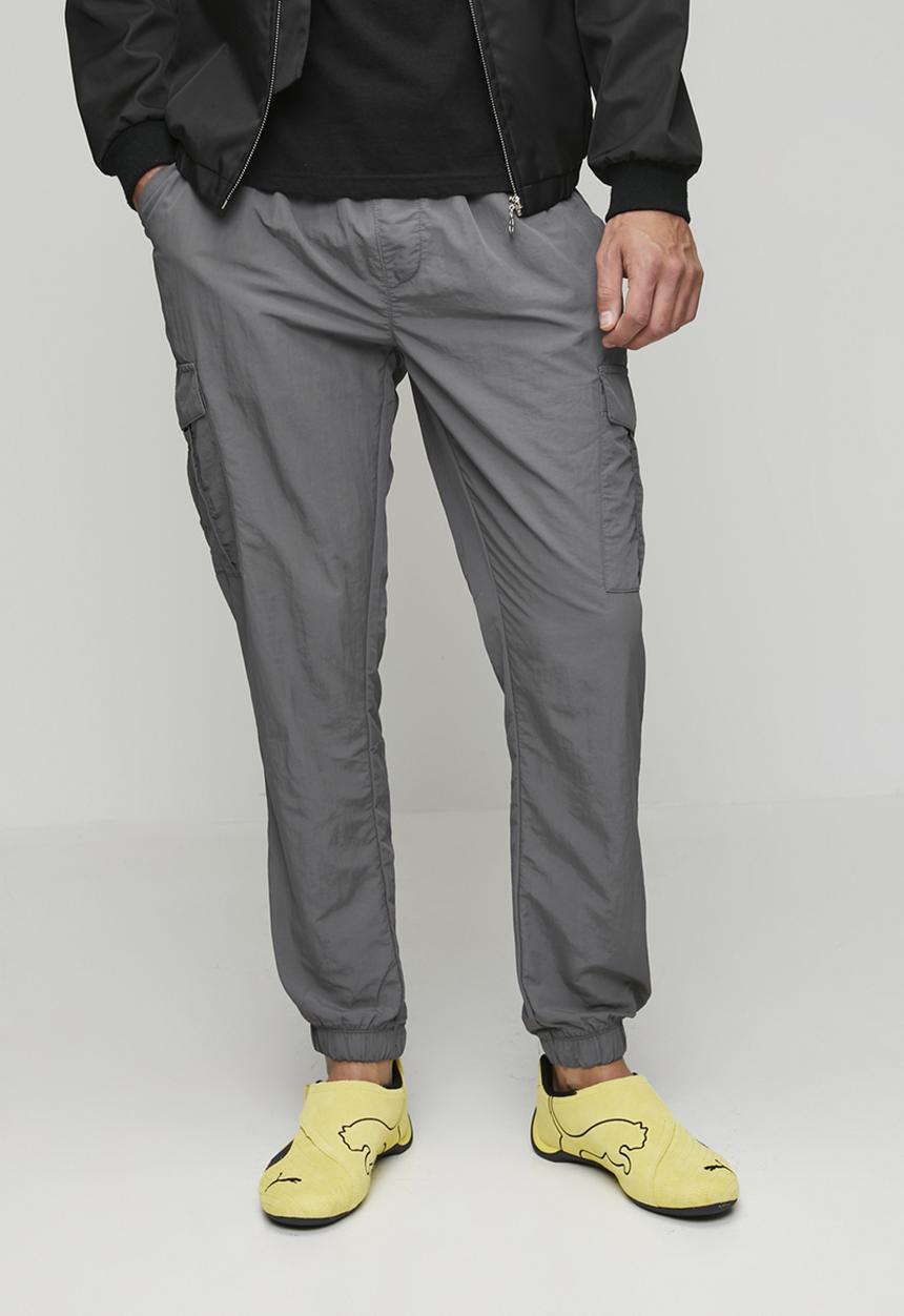 Brave Soul - Taslan Cargo Cuff Pant - Mid Grey