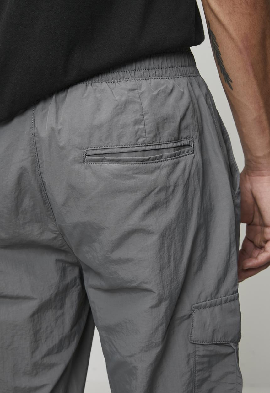 Brave Soul - Taslan Cargo Cuff Pant - Mid Grey