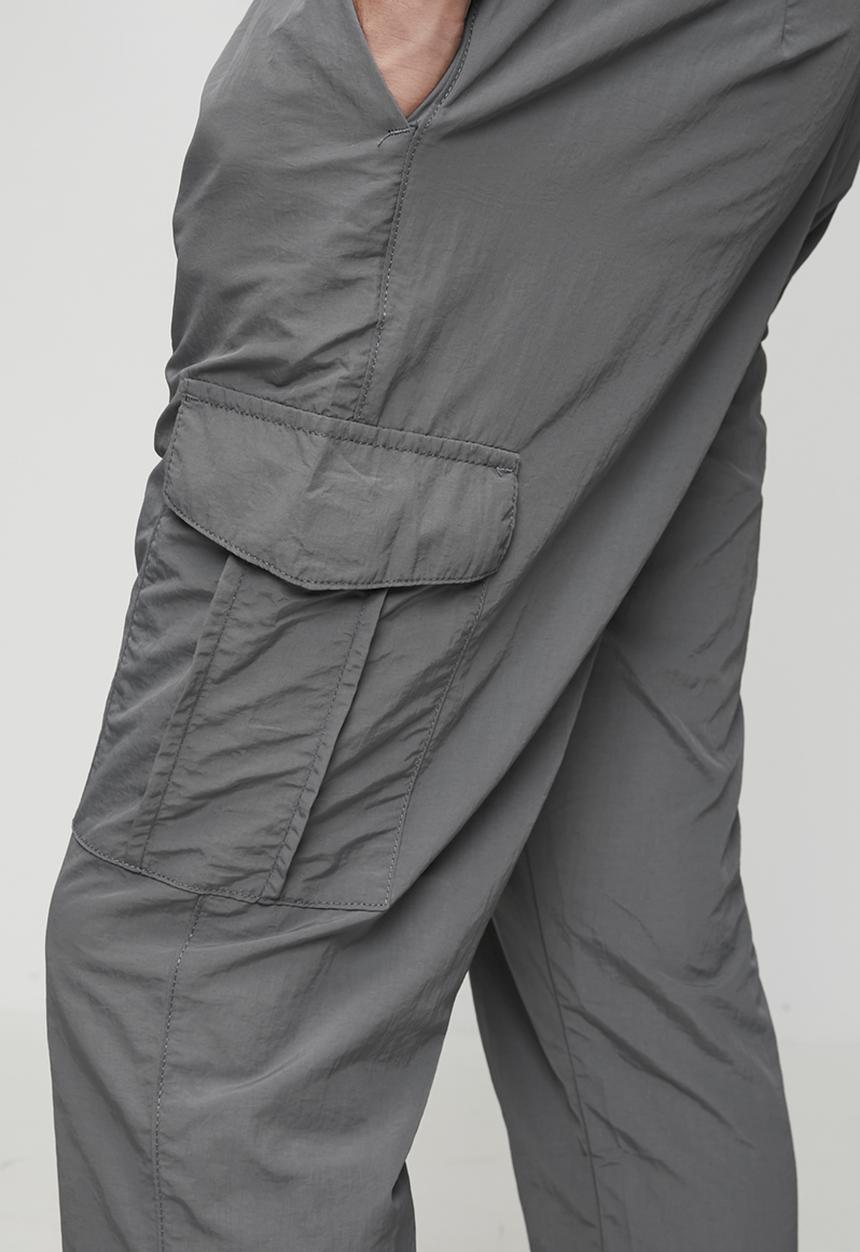 Brave Soul - Taslan Cargo Cuff Pant - Mid Grey