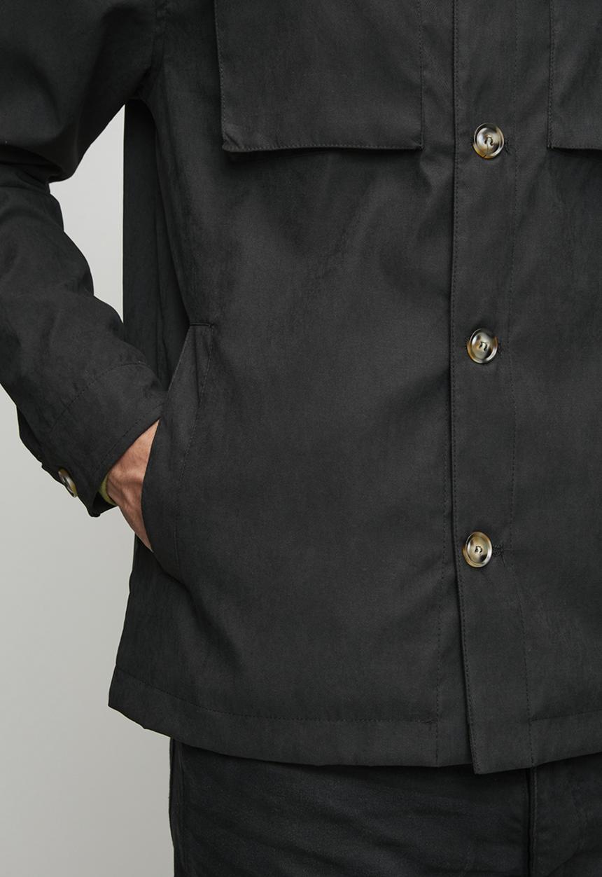 Brave Soul - Pocket Shacket Button Through - Black