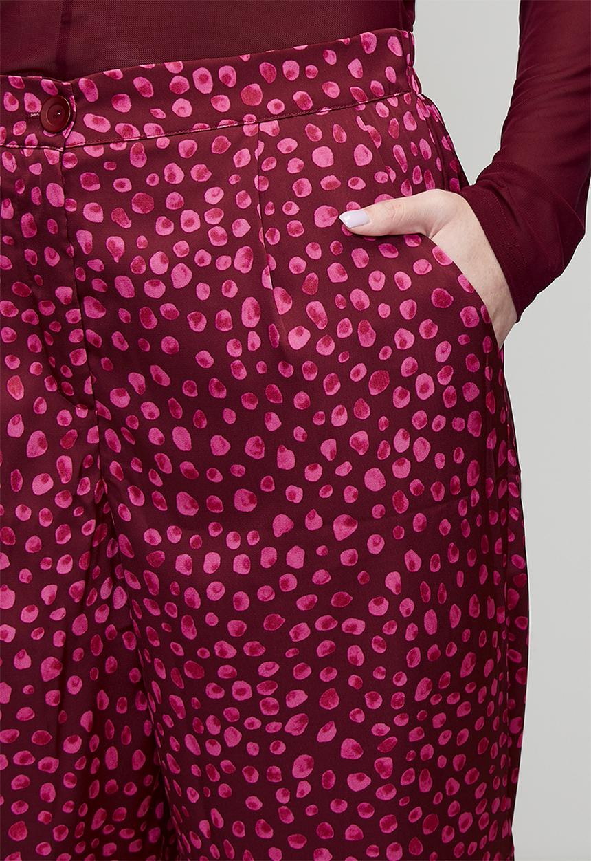 Me&B - Plus Sizzle Pants with Feather Trim - Pink