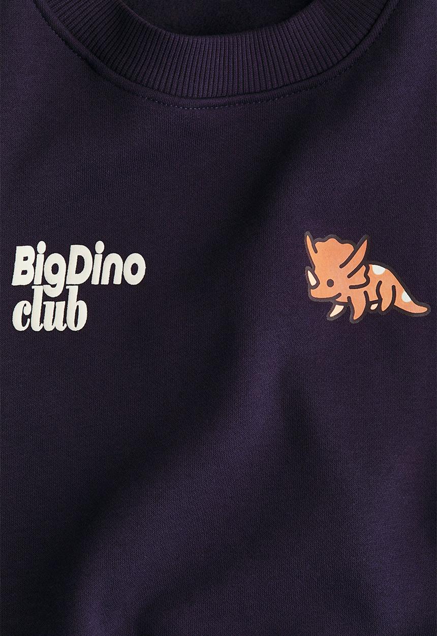 H&M - Printed sweatshirt - navy blue/dinosaur