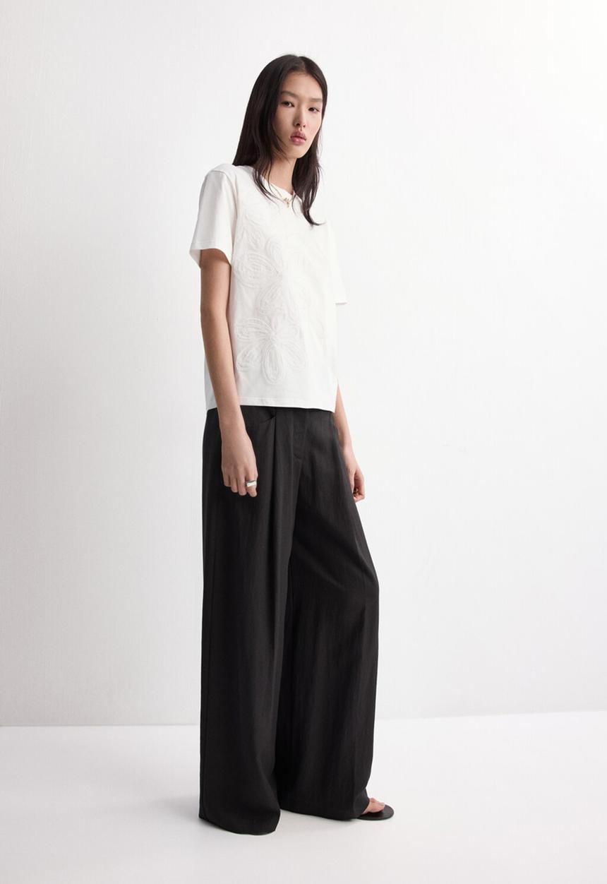 MANGO - T-shirt jazmin - natural