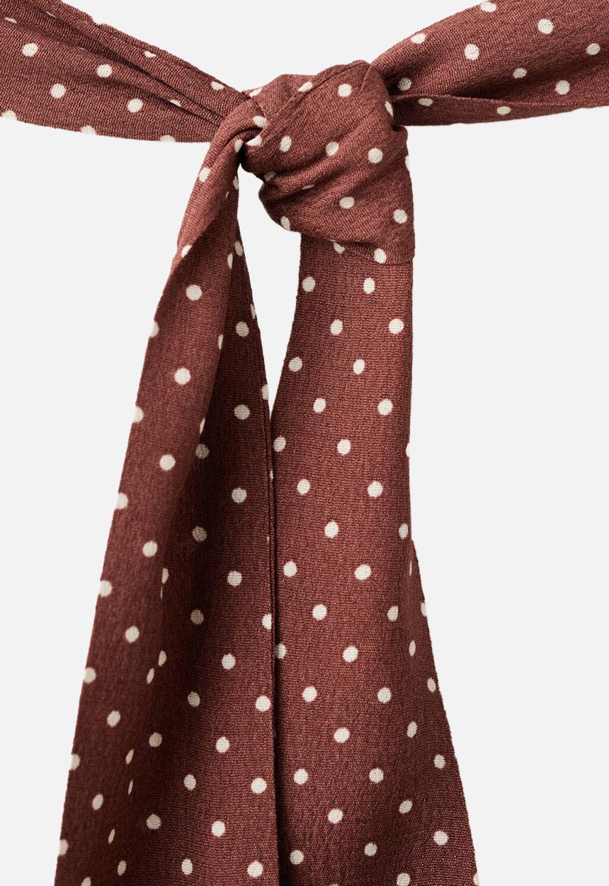 MANGO - Dress lila - dark brown