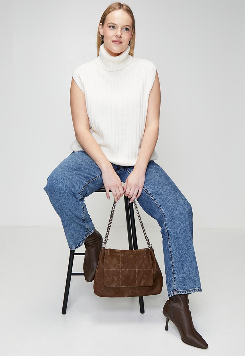 Tessa Design - Astrid Chain Handle Shoulder Bag - Brown