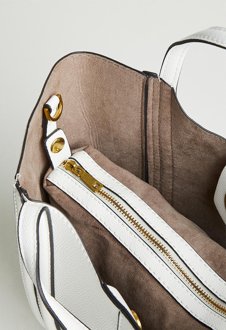 Tessa Design - Ashlyn Top Handle Crossbody Bag - White