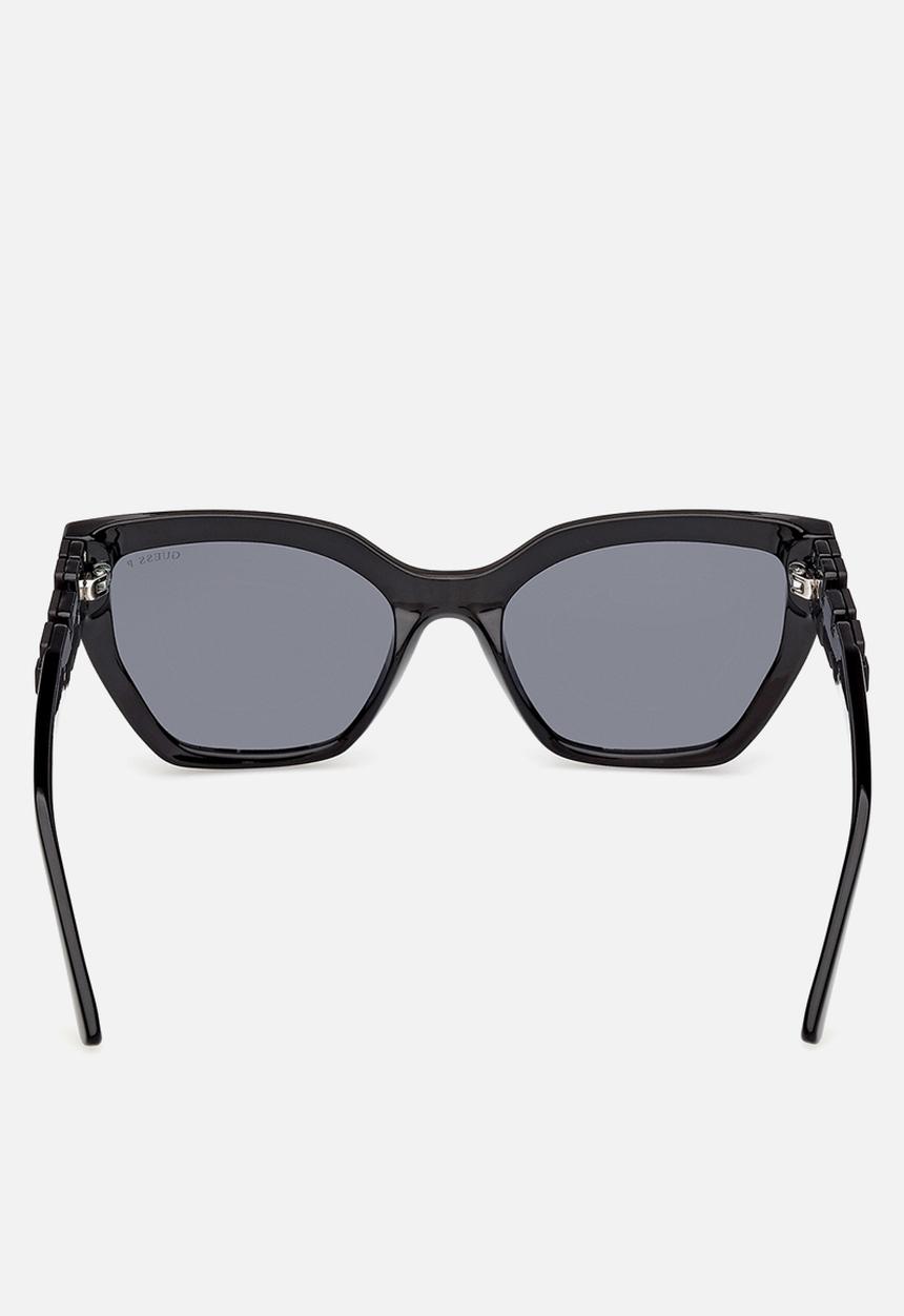 GUESS - Cat Eye Shape Sunglasses 55 mm - Shiny Black
