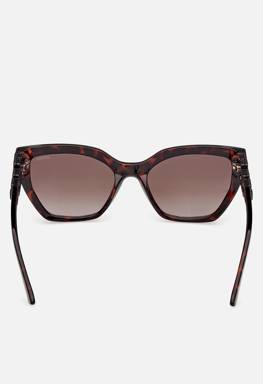 GUESS - Cat Eye Shape Sunglasses 55 mm - Dark Havana