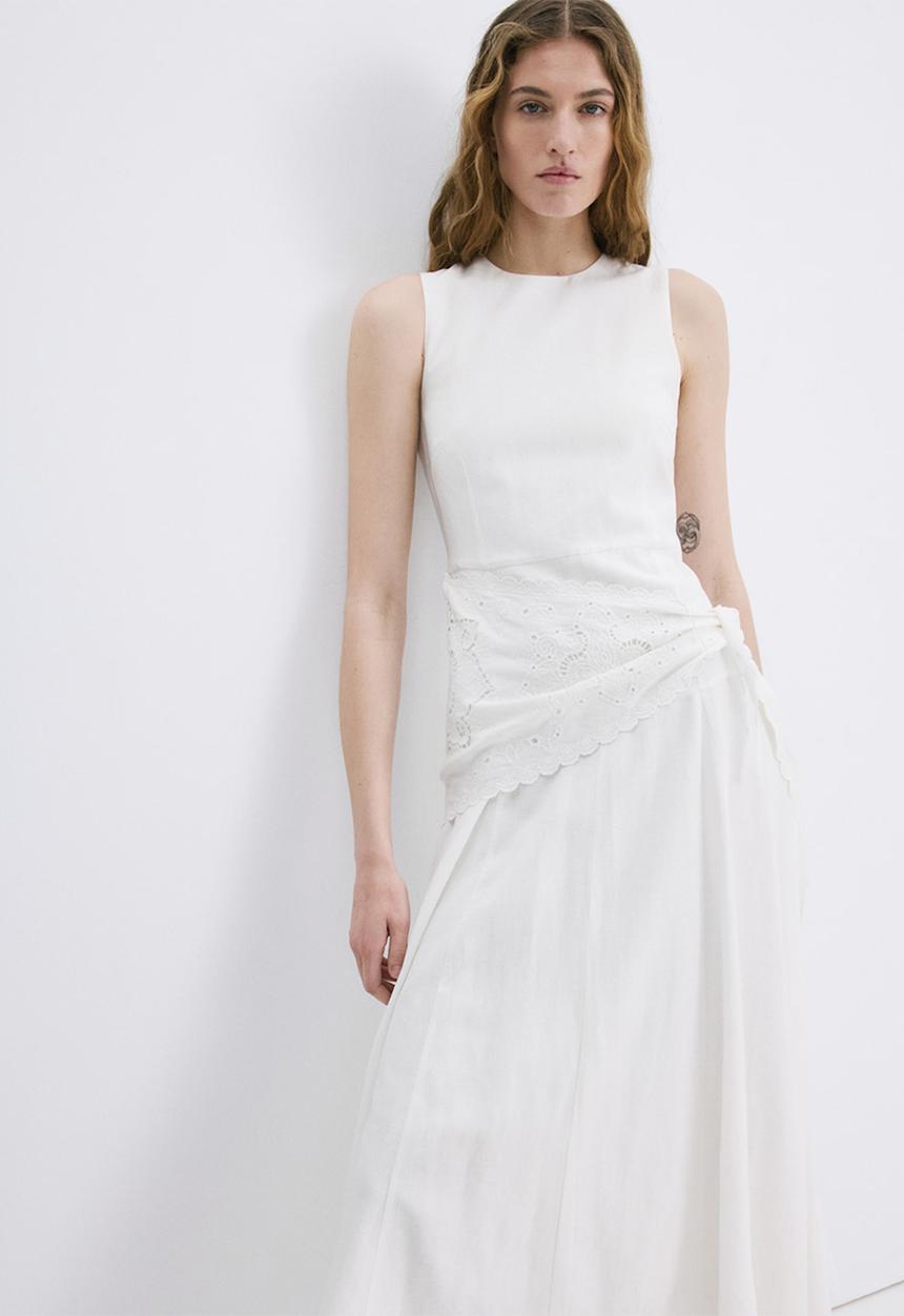 MANGO - Dress scarf2 - light beige