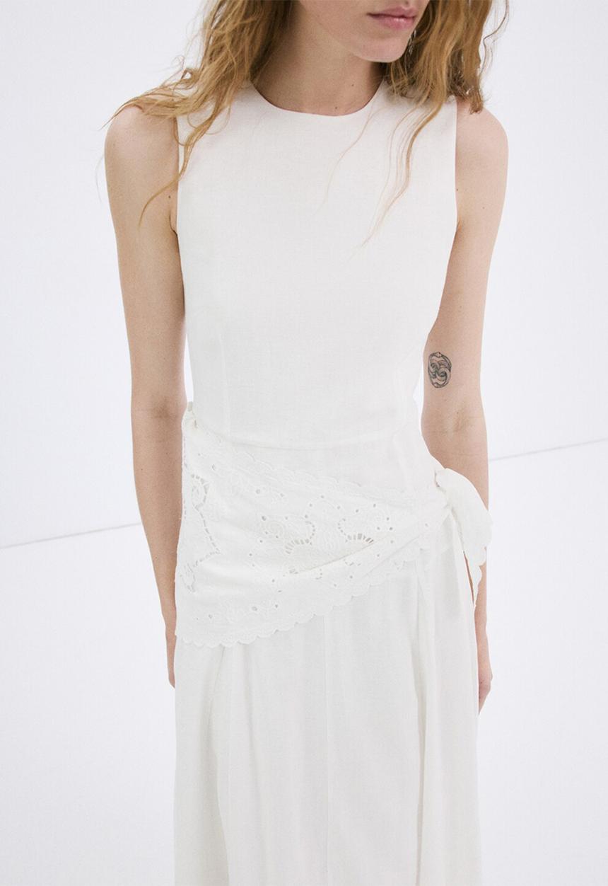 MANGO - Dress scarf2 - light beige