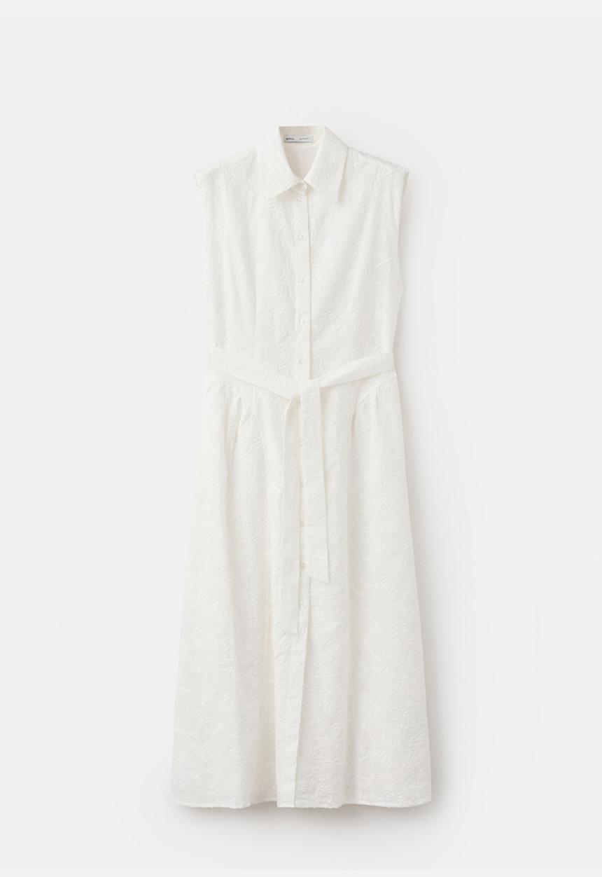 MANGO - Dress cata - ecru