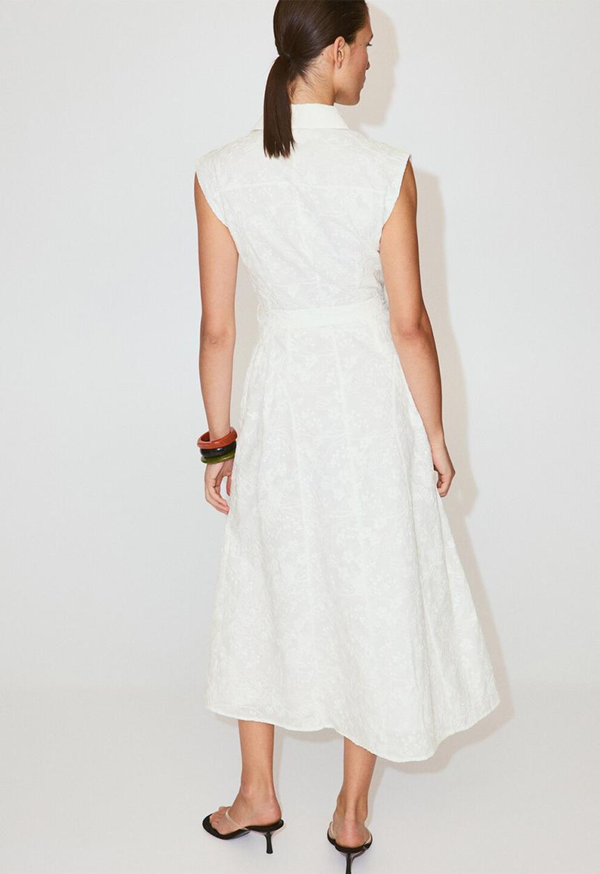 MANGO - Dress cata - ecru