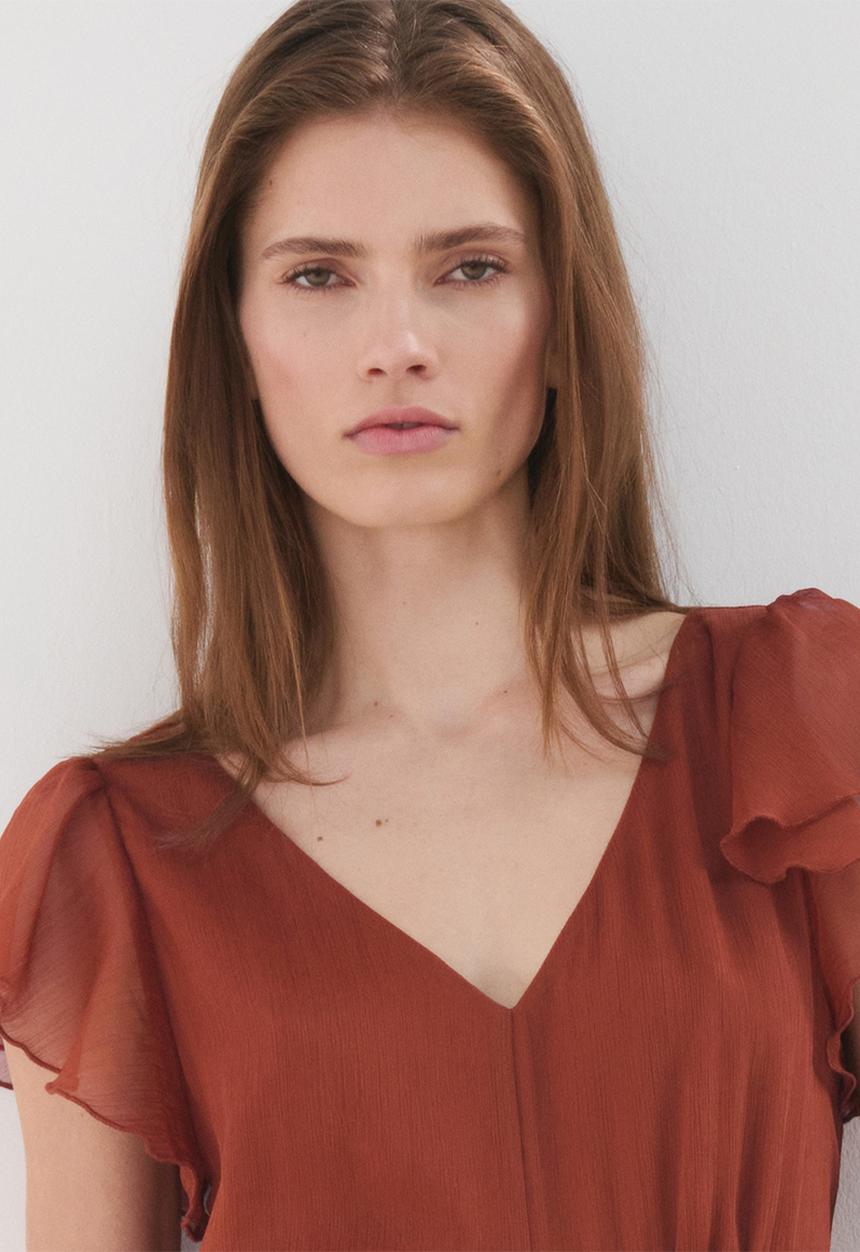 MANGO - Dress sofia - medium orange