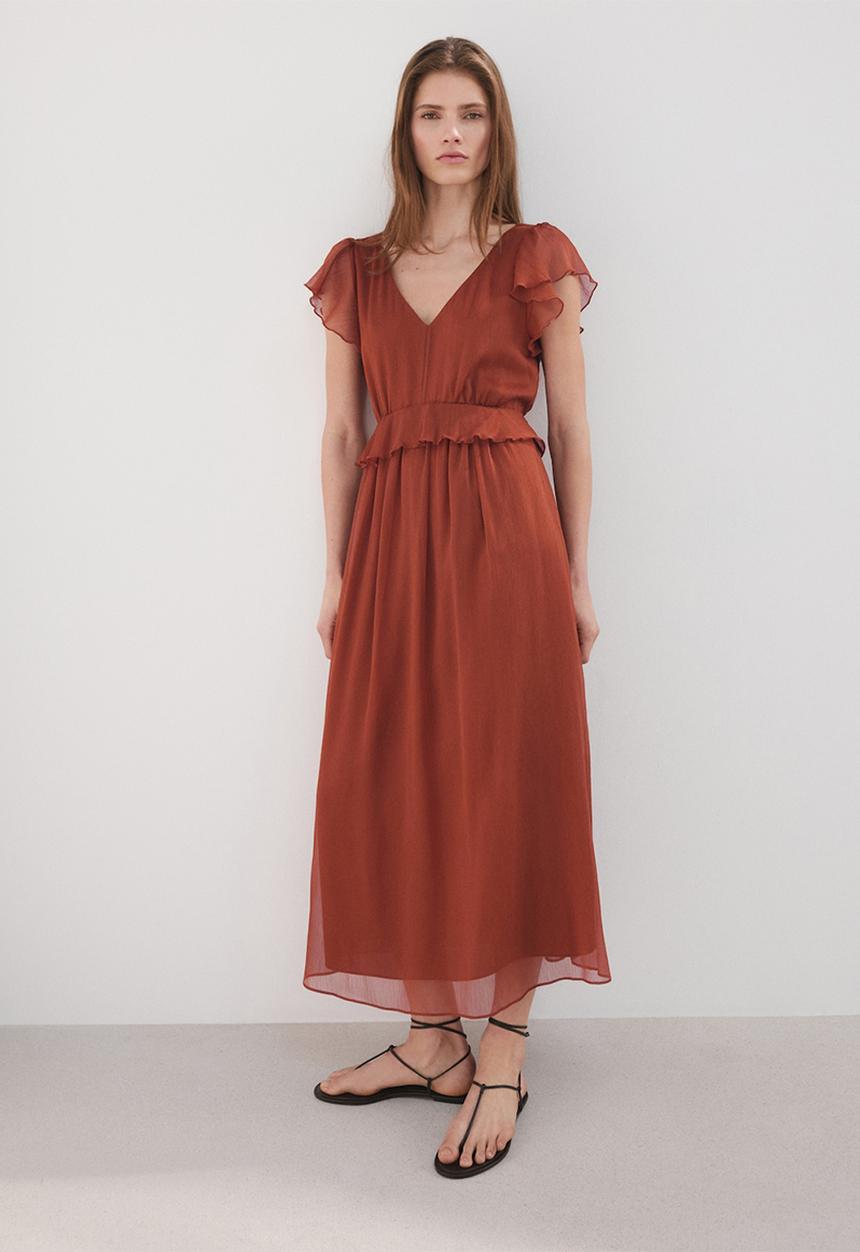 MANGO - Dress sofia - medium orange
