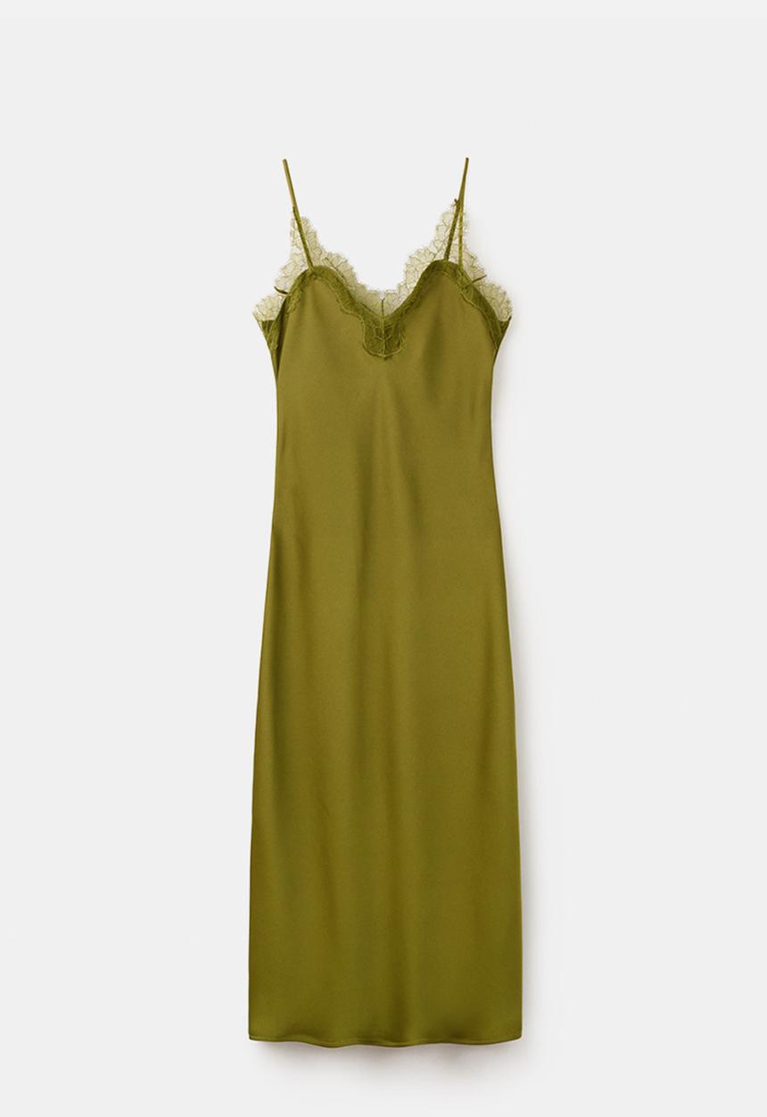 MANGO - Dress easy - green