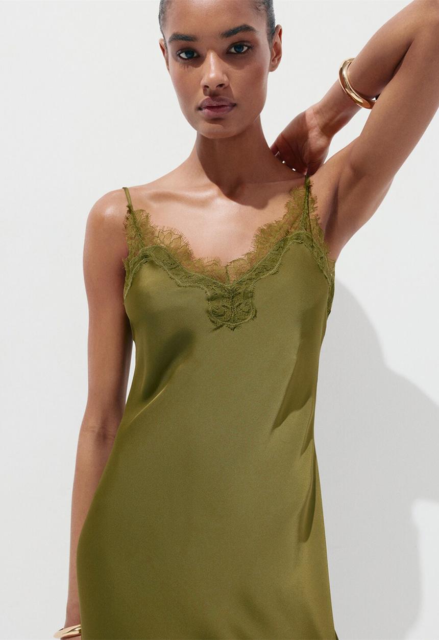 MANGO - Dress easy - green
