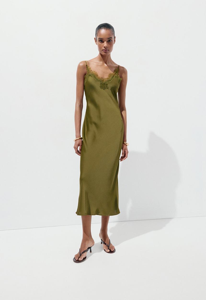 MANGO - Dress easy - green