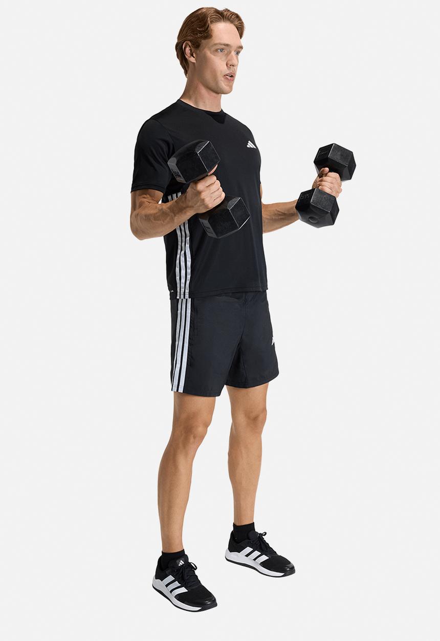 adidas Performance - Workout Essentials Base 3 Stripes Woven Short  - Black/white