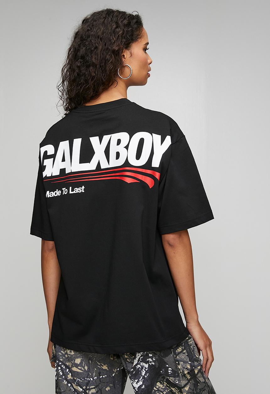 GALXBOY - CALL ME MINI T-SHIRT - BLACK