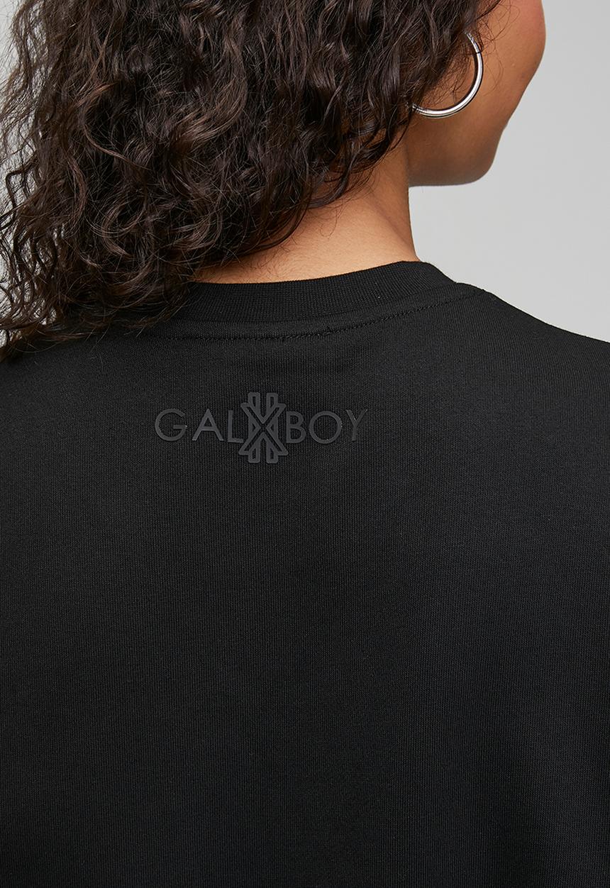 GALXBOY - VINTAGE CREW NECK SWEATER - BLACK