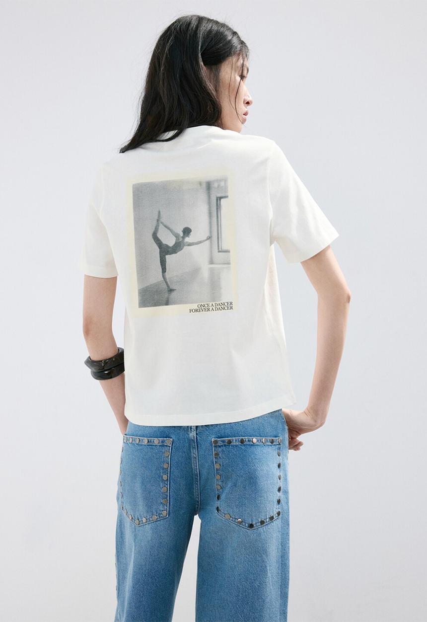 MANGO - T-shirt rin - white