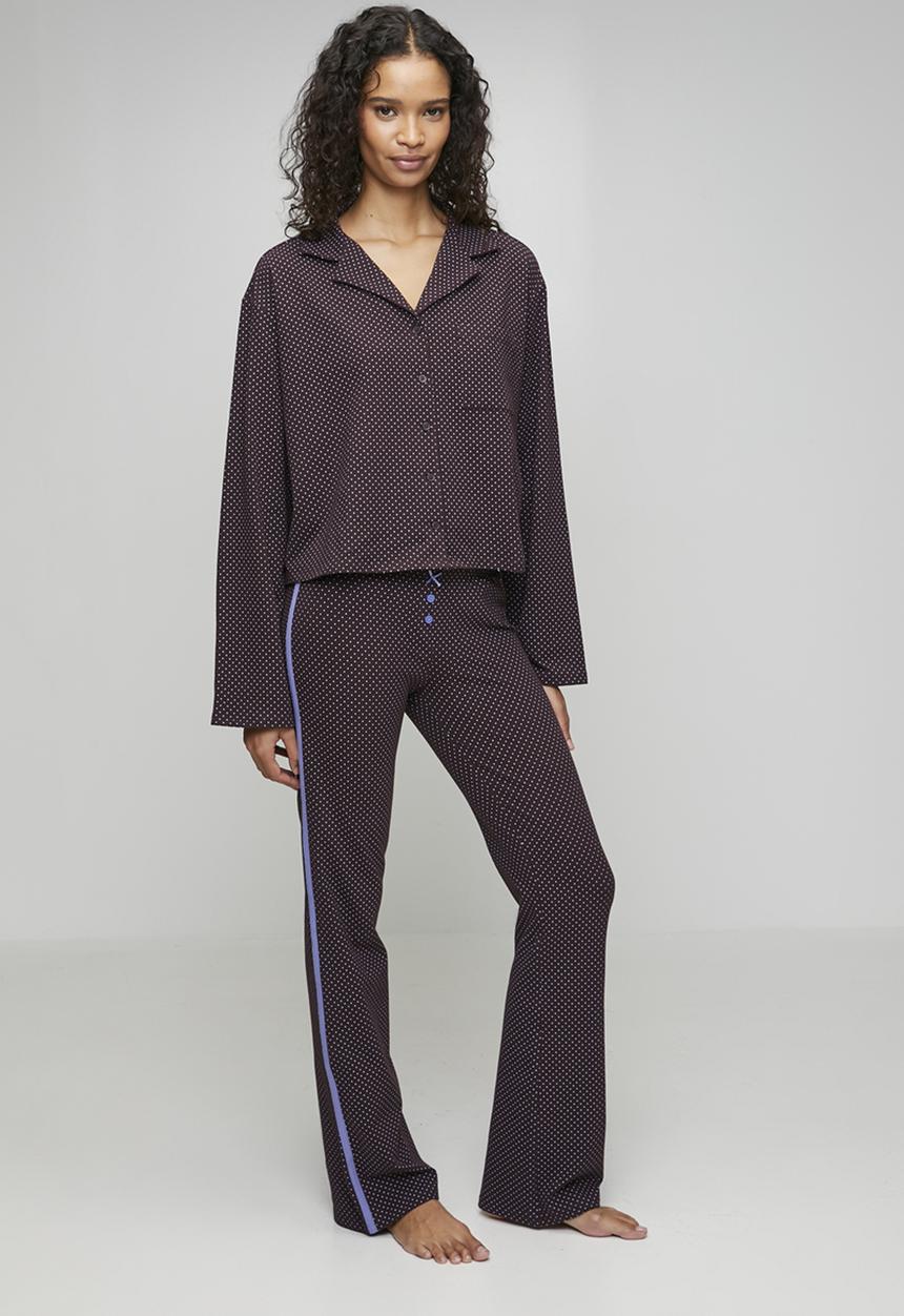 Cotton On - Dreamy soft flare pant set - chocolate plum