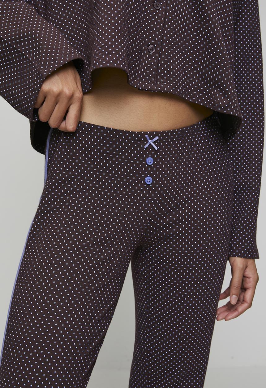 Cotton On - Dreamy soft flare pant set - chocolate plum