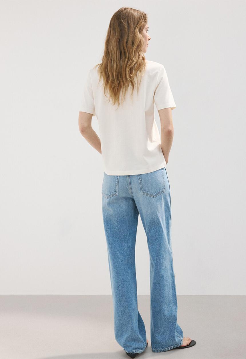MANGO - T-shirt rin - natural
