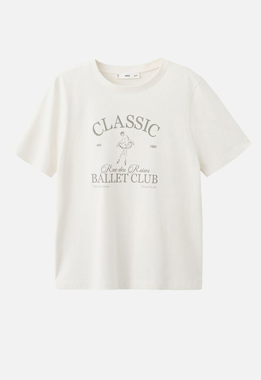 MANGO - T-shirt rin - natural