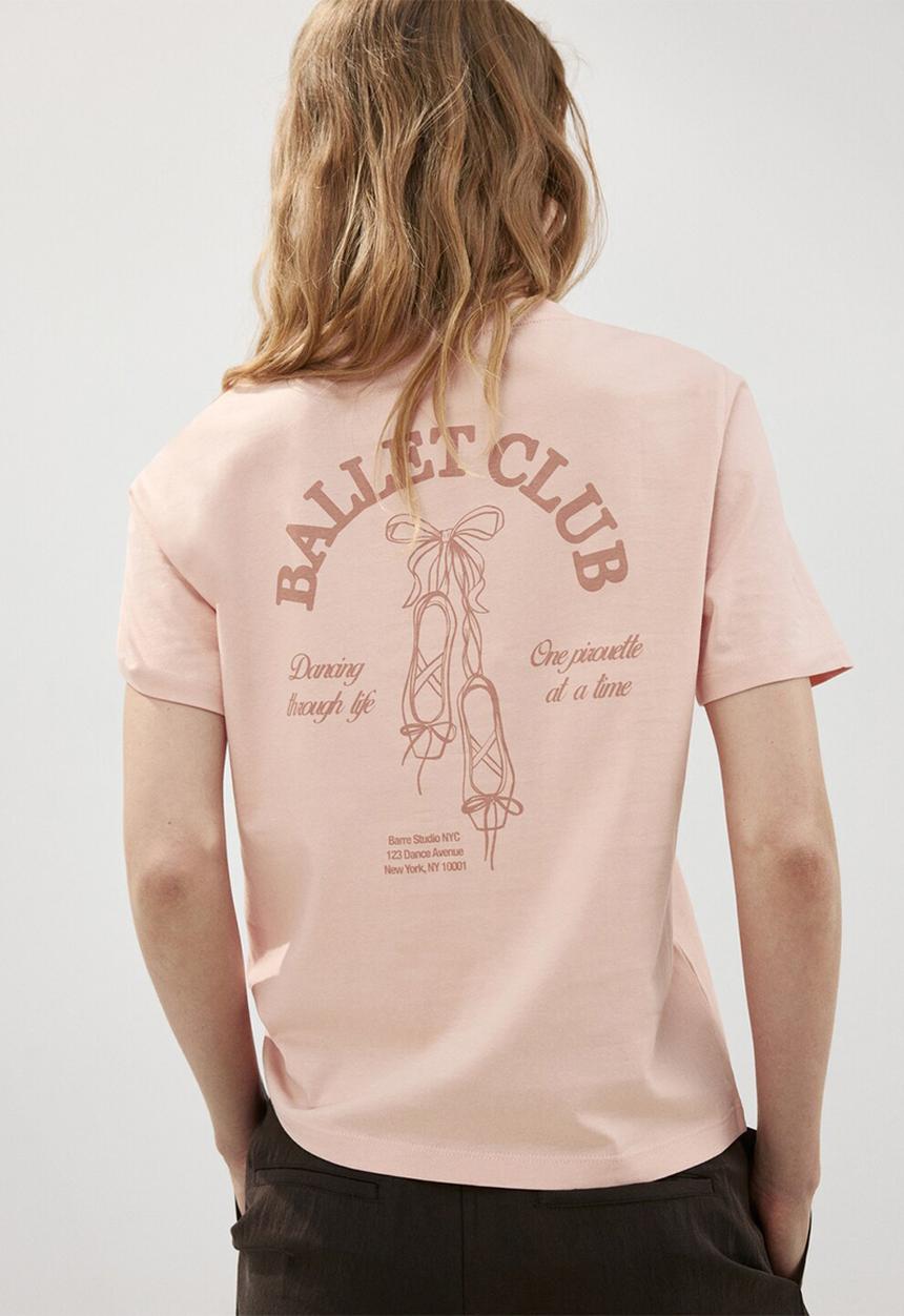 MANGO - T-shirt rin - light/pastel pink